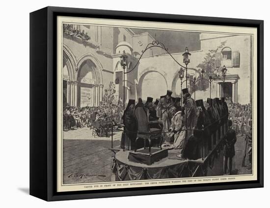 Easter Eve in Front of the Holy Sepulchre-Frederic De Haenen-Framed Stretched Canvas