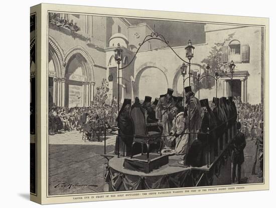 Easter Eve in Front of the Holy Sepulchre-Frederic De Haenen-Stretched Canvas