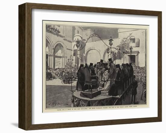 Easter Eve in Front of the Holy Sepulchre-Frederic De Haenen-Framed Giclee Print