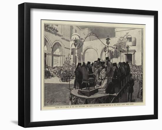 Easter Eve in Front of the Holy Sepulchre-Frederic De Haenen-Framed Giclee Print