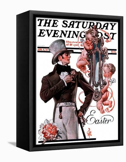 "Easter Finery," Saturday Evening Post Cover, April 11, 1925-Joseph Christian Leyendecker-Framed Stretched Canvas
