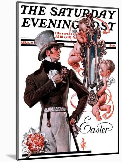 "Easter Finery," Saturday Evening Post Cover, April 11, 1925-Joseph Christian Leyendecker-Mounted Giclee Print