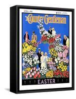 "Easter Flowers," Country Gentleman Cover, April 1, 1932-Kraske-Framed Stretched Canvas