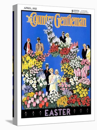 "Easter Flowers," Country Gentleman Cover, April 1, 1932-Kraske-Stretched Canvas