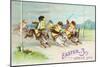 Easter Greeting Card of Chicks Riding Rabbits-Mark Rykoff-Mounted Giclee Print
