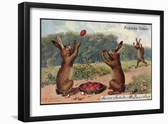 Easter Greetings Card, 1903-null-Framed Giclee Print