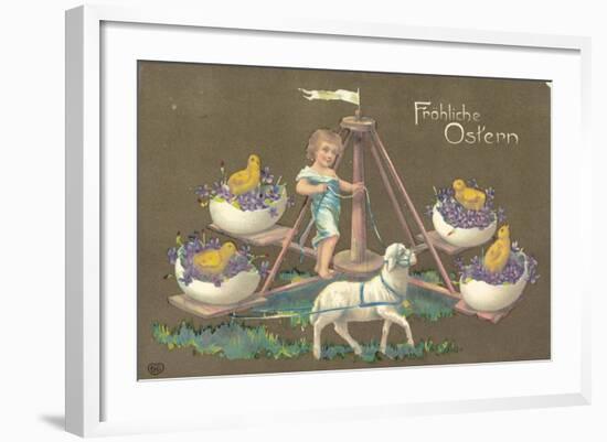 Easter Greetings Card-null-Framed Premium Giclee Print