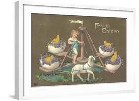 Easter Greetings Card-null-Framed Premium Giclee Print