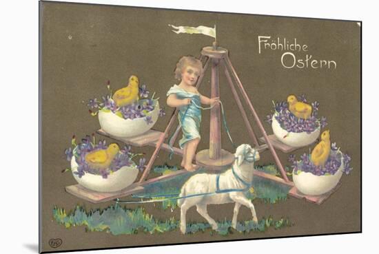 Easter Greetings Card-null-Mounted Premium Giclee Print