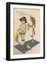 Easter Greetings - Girl with Yellow Hat and Chick-Lantern Press-Framed Art Print