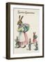 Easter Greetings Postcard with Rabbit Family-Paper Rodeo-Framed Giclee Print