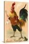 Easter Greetings, Rooster Smoking-null-Stretched Canvas