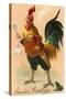 Easter Greetings, Rooster Smoking-null-Stretched Canvas