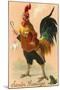 Easter Greetings, Rooster Smoking-null-Mounted Art Print