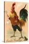 Easter Greetings, Rooster Smoking-null-Stretched Canvas