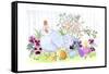 Easter Hen-Jennifer Zsolt-Framed Stretched Canvas