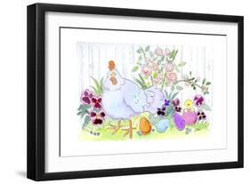 Easter Hen-Jennifer Zsolt-Framed Giclee Print