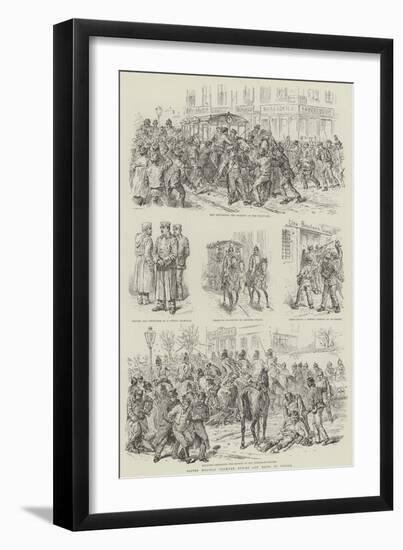 Easter Holiday Tram-Car Strike and Riots in Vienna-null-Framed Giclee Print