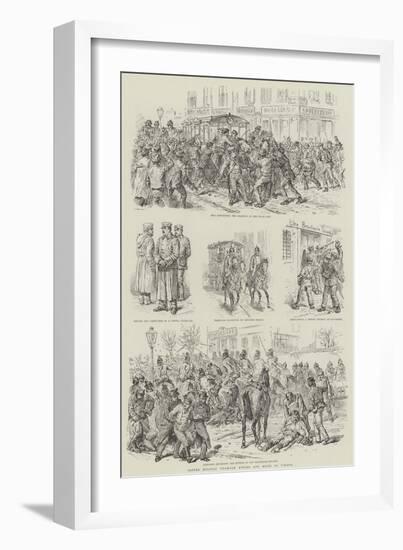 Easter Holiday Tram-Car Strike and Riots in Vienna-null-Framed Giclee Print