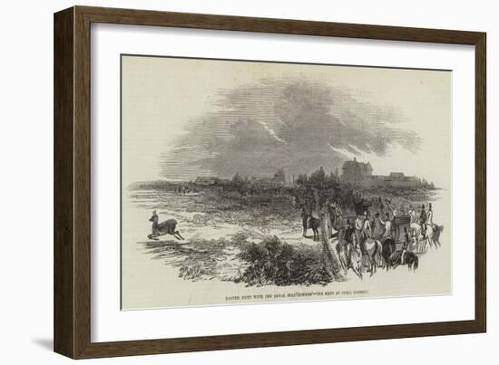 Easter Hunt with the Royal Stag Hounds, the Meet at Stoke Common-null-Framed Giclee Print