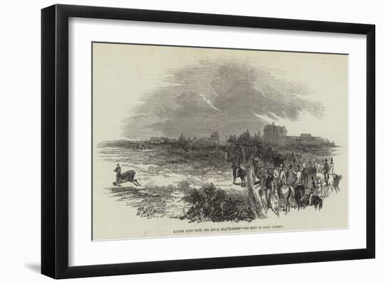 Easter Hunt with the Royal Stag Hounds, the Meet at Stoke Common-null-Framed Giclee Print