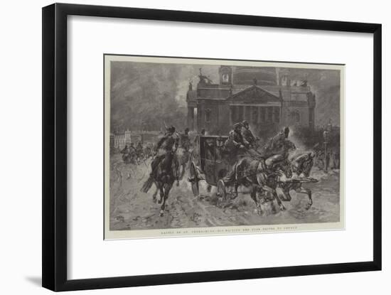 Easter in St Petersburg, His Majesty the Czar Drives to Church-null-Framed Giclee Print