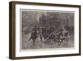 Easter in St Petersburg, His Majesty the Czar Drives to Church-null-Framed Giclee Print