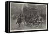 Easter in St Petersburg, His Majesty the Czar Drives to Church-null-Framed Stretched Canvas