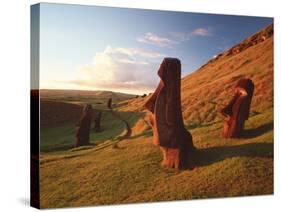 Easter Island Statues-David Nunuk-Stretched Canvas