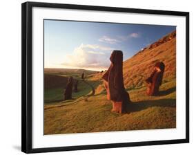 Easter Island Statues-David Nunuk-Framed Photographic Print