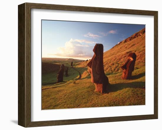 Easter Island Statues-David Nunuk-Framed Photographic Print