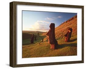 Easter Island Statues-David Nunuk-Framed Photographic Print