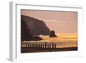 Easter Island Statues-David Nunuk-Framed Photographic Print