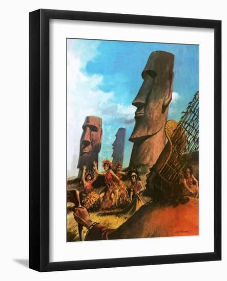 Easter Island-Andrew Howat-Framed Giclee Print