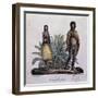 Easter Islanders, Engraving from Picturesque Voyage around World-Louis Choris-Framed Giclee Print