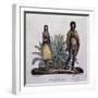 Easter Islanders, Engraving from Picturesque Voyage around World-Louis Choris-Framed Giclee Print