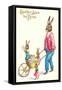 Easter Joys be Thine, Rabbit and Wheelbarrow-null-Framed Stretched Canvas