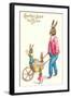 Easter Joys be Thine, Rabbit and Wheelbarrow-null-Framed Art Print