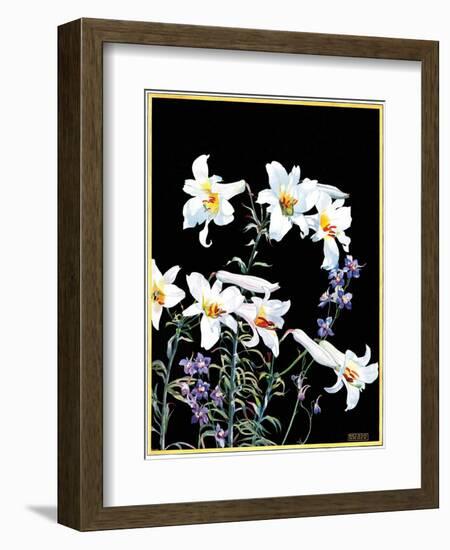 "Easter Lilies,"April 1, 1933-Nelson Grofe-Framed Giclee Print