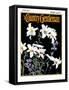 "Easter Lilies," Country Gentleman Cover, April 1, 1933-Nelson Grofe-Framed Stretched Canvas