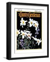 "Easter Lilies," Country Gentleman Cover, April 1, 1933-Nelson Grofe-Framed Giclee Print