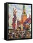 Easter Market at the Moscow Kremlin, 1917-B. M. Kustodiev-Framed Stretched Canvas