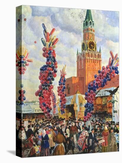 Easter Market at the Moscow Kremlin, 1917-B. M. Kustodiev-Stretched Canvas