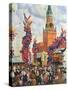 Easter Market at the Moscow Kremlin, 1917-B. M. Kustodiev-Stretched Canvas