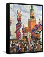 Easter Market at the Moscow Kremlin, 1917-B. M. Kustodiev-Framed Stretched Canvas