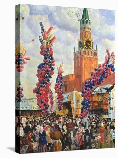 Easter Market at the Moscow Kremlin, 1917-B. M. Kustodiev-Stretched Canvas