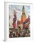 Easter Market at the Moscow Kremlin, 1917-B. M. Kustodiev-Framed Giclee Print