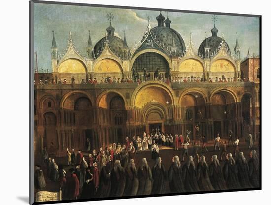 Easter Proceedings in San Marco-Gabriele Bella-Mounted Giclee Print