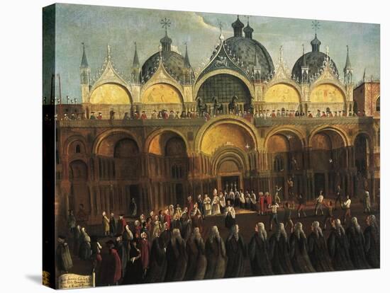 Easter Proceedings in San Marco-Gabriele Bella-Stretched Canvas