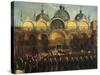 Easter Proceedings in San Marco-Gabriele Bella-Stretched Canvas